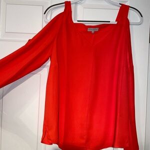 Women’s Coral Open Shoulder Blouse - NWT SIZE M